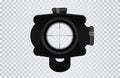 Sniper scope crosshairs in realistic style Royalty Free Stock Photo